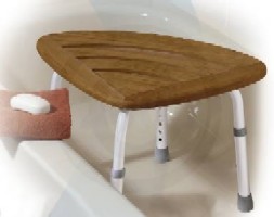 DR12350 - Teak Adjustable Height Bath Stool